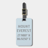 Mount Everest Latitude Longitude Bagagelabel (Voorkant verticaal)