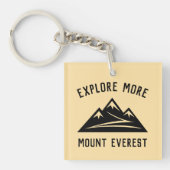 Mount Everest logo aangepaste sleutelhanger (voorkant)