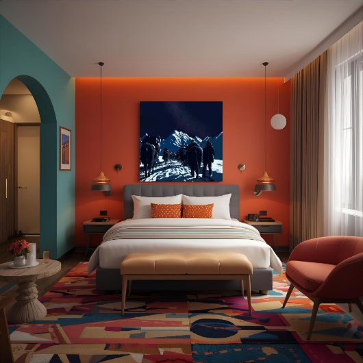 Mount Everest Night Caravan Luxury Canvas Art