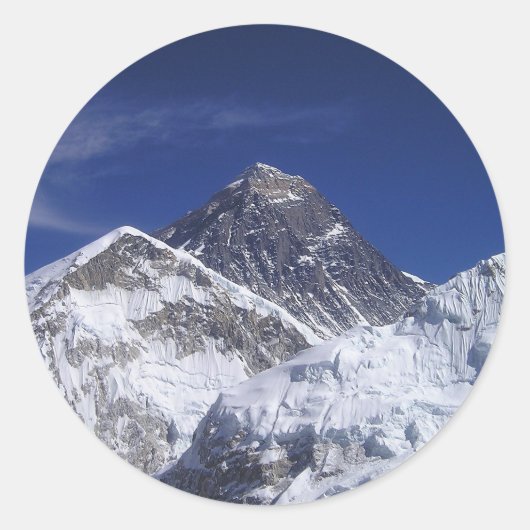 Mount Everest Ronde Sticker (Voorkant)