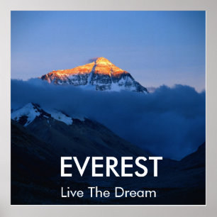 Mount Everest Sunset Poster