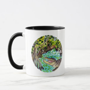 Mount Everglades National Park Waterverf Art Mok