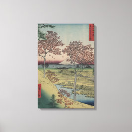 Mount Fiji en esdoornbladeren - Japans Canvas Afdruk
