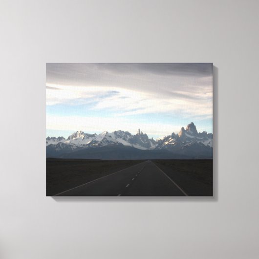 Mount Fitz Roy en Andes Range Canvas Afdruk (Voorkant)