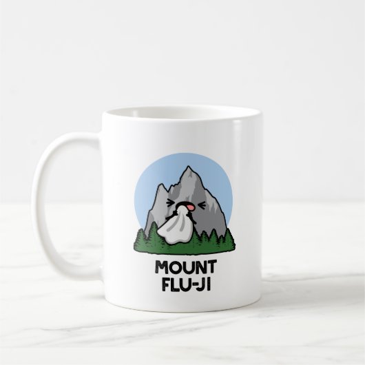 Mount Flu-ji Funny Mountain Pun Koffiemok (Links)