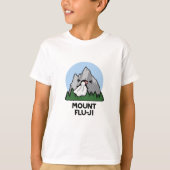 Mount Flu-ji Funny Mountain Pun T-shirt (Voorkant)