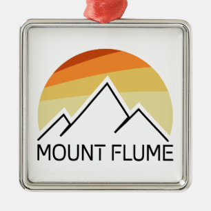 Mount Flume New Hampshire Retro Metalen Ornament