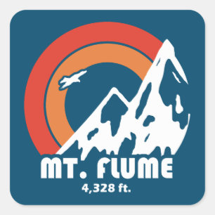 Mount Flume New Hampshire Sun Eagle Vierkante Sticker
