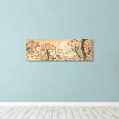 Mount Fuji achter kersenbomen, bloemen door Hokusa Canvas Afdruk (Insitu (Houten vloer))