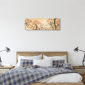 Mount Fuji achter kersenbomen, bloemen door Hokusa Canvas Afdruk (Insitu (Slaapkamer))
