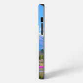 Mount Fuji Bomen en Bloemen iPhone Hoesje (Linkerkant)