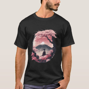 Mount Fuji Cherry Blossom Geisha Japanse tuin T-shirt