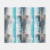 Mount Fuji en een Snowman Fleece Deken (Voorkant (Horizontaal))