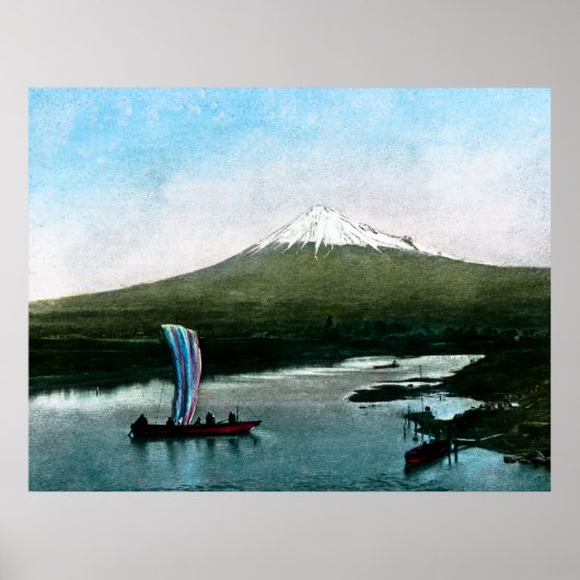 Mount Fuji Japan Lake Yamanaka Poster (Voorkant)