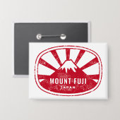 Mount Fuji Japan Retro  Button (Voorkant / Achterkant)