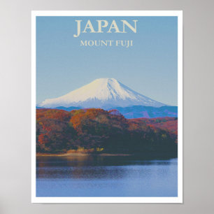 Mount Fuji Japan Retro Revel Poster