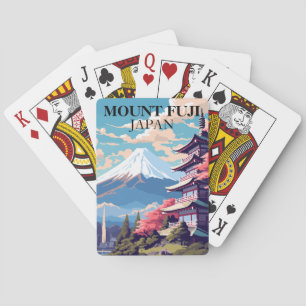 Mount Fuji Japan Speelkaarten Vintage Reis