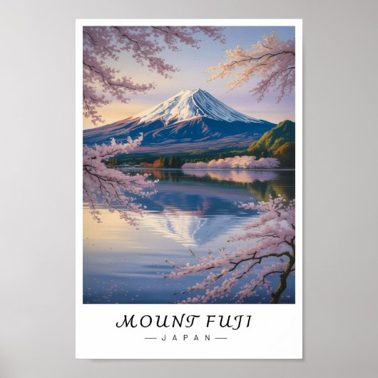 Mount Fuji Japan Wall Art, Iconic Volcano  Poster (Voorkant)
