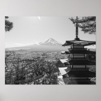 Mount Fuji Japans Schilderachtig Uitzicht Poster
