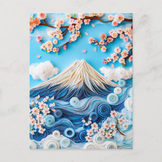 Mount Fuji met kersenbloesems Briefkaart