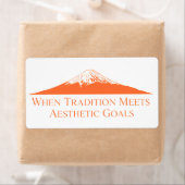 Mount Fuji Minimalist Stickers – Burnt Orange (En situation)