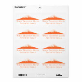 Mount Fuji Minimalist Stickers – Burnt Orange (Feuille entière)