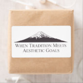 Mount Fuji Minimalist Stickers – Charcoal Gray (Insitu)