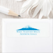 Mount Fuji Minimalist Stickers – Electric Blue (En situation)