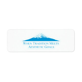 Mount Fuji Minimalist Stickers – Electric Blue