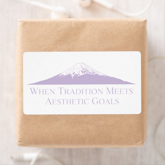 Mount Fuji Minimalist Stickers – Lavender (En situation)