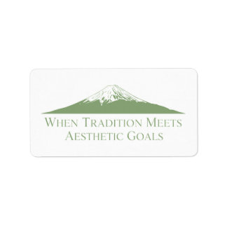 Mount Fuji Minimalistische Stickers – Saliegroen