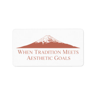 Mount Fuji Minimalistische Stickers – Terracotta