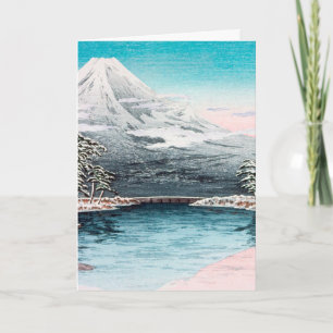 Mount Fuji Prettige feestdagen Kaart