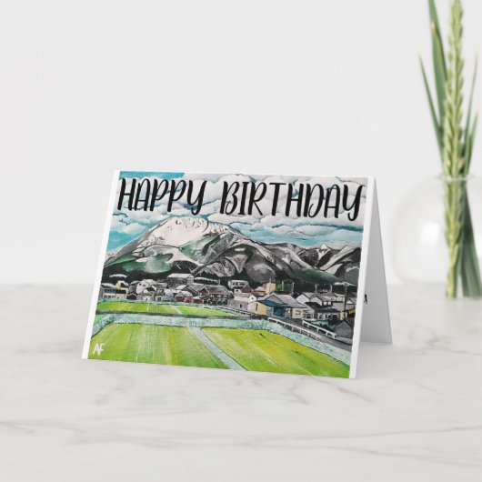 Mount Fuji-schilderij van Alfred Fox Kaart (Voorkant)