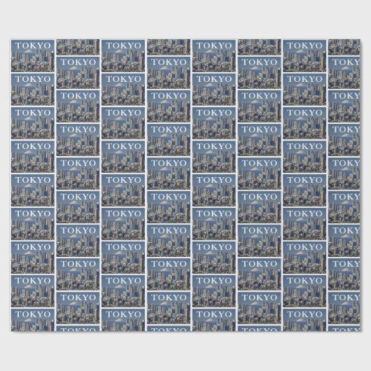 Mount Fuji | Shinjuku District Skyline Tokio Japan Cadeaupapier (Vlak)