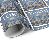 Mount Fuji | Shinjuku District Skyline Tokio Japan Cadeaupapier (Rol Hoek)