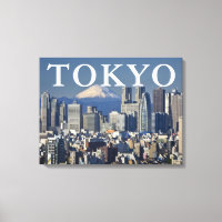 Mount Fuji | Shinjuku stadsbeeld Tokio Japan
