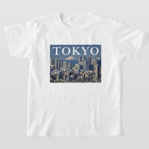 Mount Fuji skyline Shinjuku district Tokio Japan T-shirt