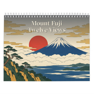 Mount Fuji Twelve Views Ukiyo-e Art Kalender
