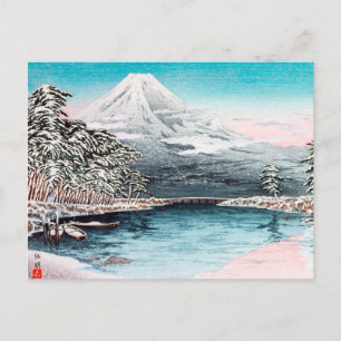 Mount Fuji uit Tagonoura, Snow Hiroaki Takahashi Briefkaart