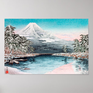 Mount Fuji uit Tagonoura, Snow Hiroaki Takahashi Poster
