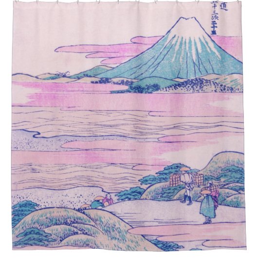 Mount Fuji Ukiyo-e Japanse  Kunst Douchegordijn (Voorkant)