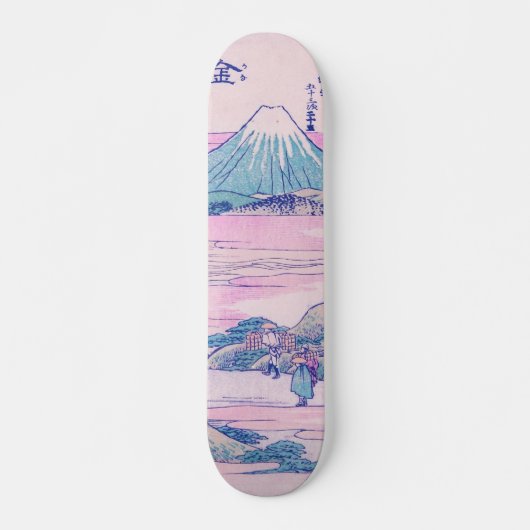 Mount Fuji Ukiyo-e Japanse Kunst Skateboard (Voorkant)