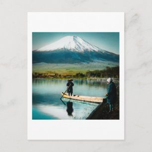 Mount Fuji van Lake Yamanaka 富  Briefkaart