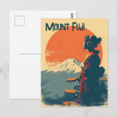 Mount Fuji vintage Briefkaart (Voorkant / Achterkant)