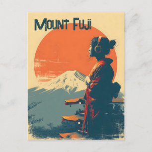 Mount Fuji vintage Briefkaart