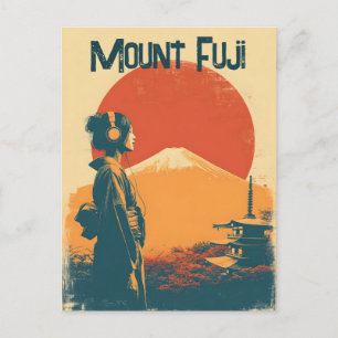 Mount Fuji vintage Briefkaart