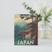 Mount Fuji vintage Briefkaart (Staand voorkant)
