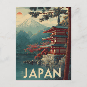 Mount Fuji vintage Briefkaart