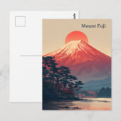 Mount Fuji vintage Briefkaart (Voorkant / Achterkant)
